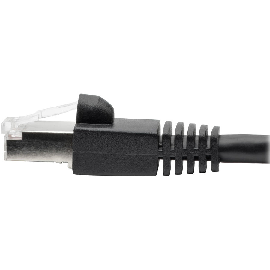Tripp Lite Cat6a Snagless Shielded STP Patch Cable 10G, PoE, Black M/M 10ft
