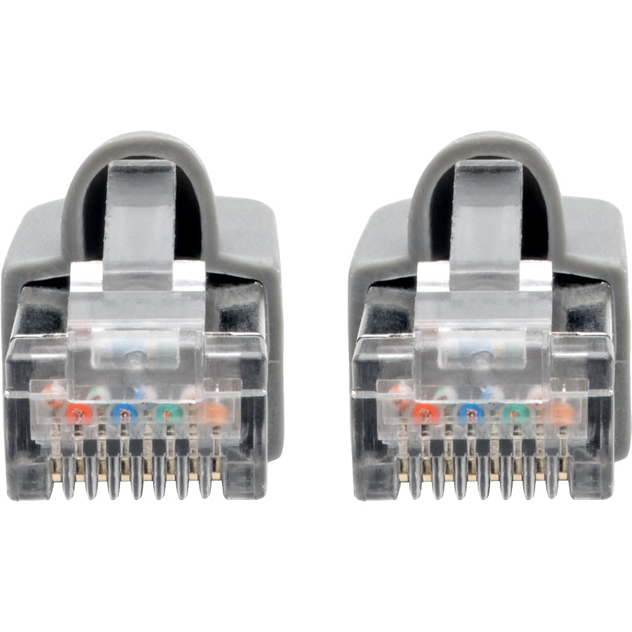 Tripp Lite Cat6a Snagless Shielded STP Network Patch Cable 10G Certified, PoE, Gray RJ45 M/M 14ft 14'