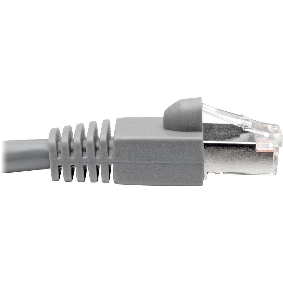 Tripp Lite Cat6a Snagless Shielded STP Network Patch Cable 10G Certified, PoE, Gray RJ45 M/M 14ft 14'