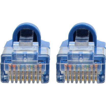 Tripp Lite Cat6a 10G Snagless Molded Slim UTP Patch Cable M/M Blue 3ft 3'