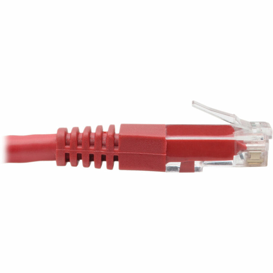 Tripp Lite Cat6 Cat5e Gigabit Molded Patch Cable RJ45 M/M 550MHz Red 1ft 1'