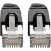Tripp Lite Cat6a Snagless Shielded STP Patch Cable 10G, PoE, Black M/M 3ft
