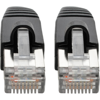 Tripp Lite Cat6a Snagless Shielded STP Patch Cable 10G, PoE, Black M/M 7ft