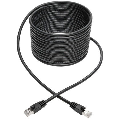 Tripp Lite Cat6a Snagless Shielded STP Patch Cable 10G, PoE, Black M/M 20ft