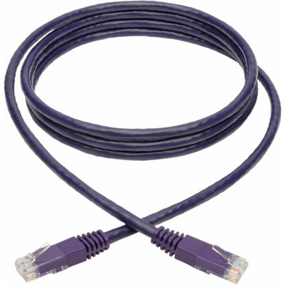 Tripp Lite Cat6 Cat5e Gigabit Molded Patch Cable RJ45 M/M 550MHz Purple 6ft