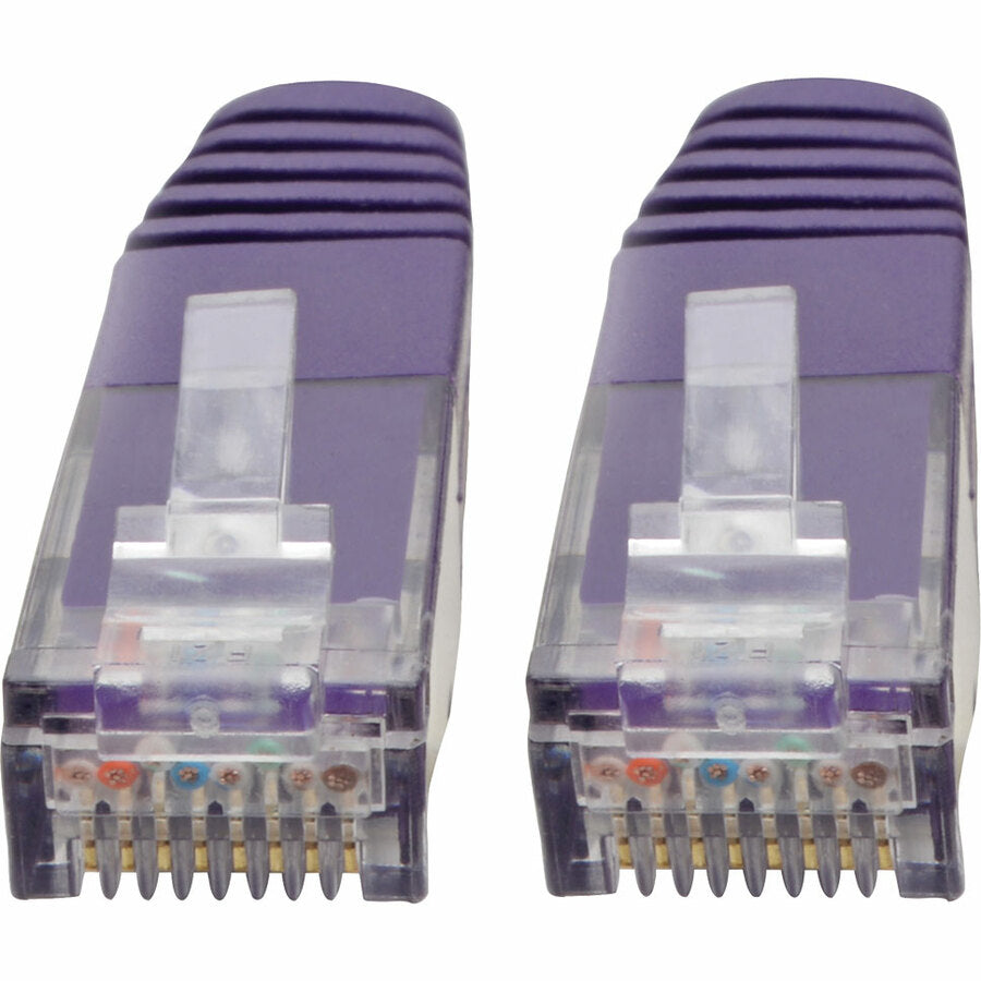 Tripp Lite Cat6 Cat5e Gigabit Molded Patch Cable RJ45 M/M 550MHz Purple 6ft