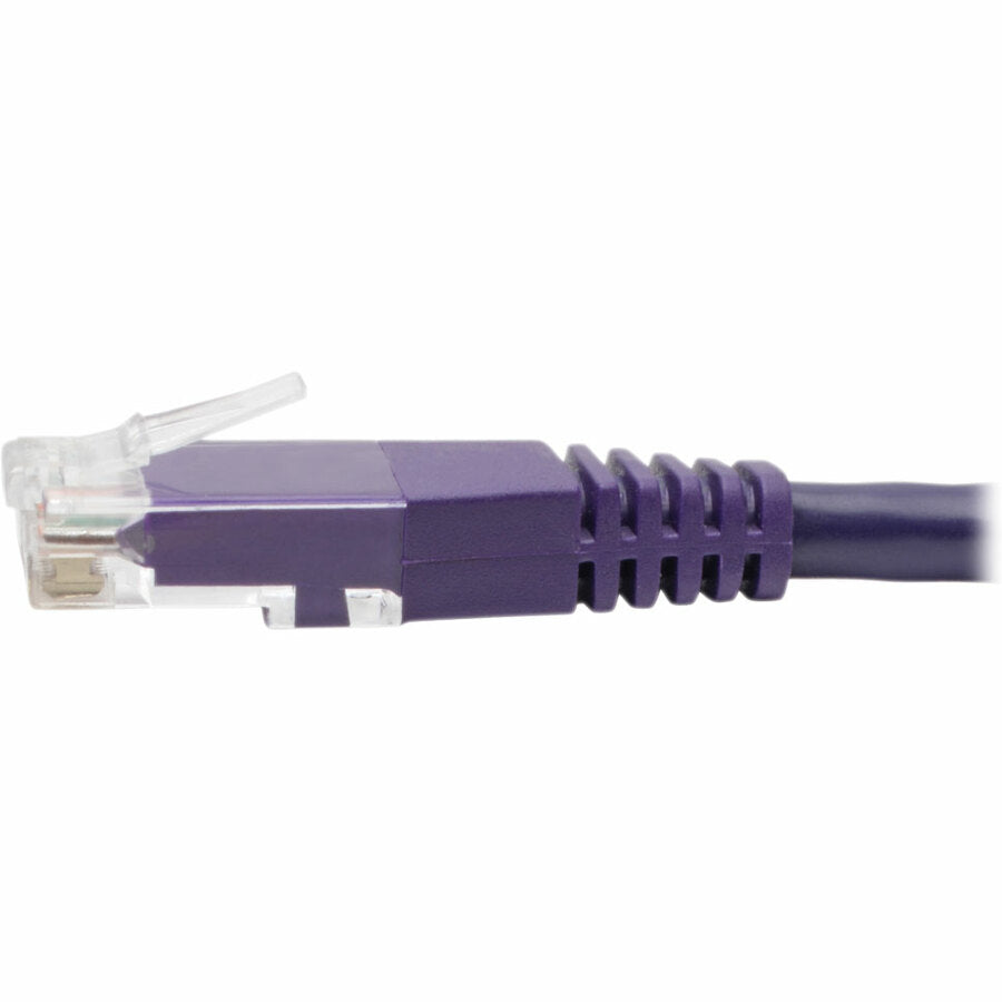 Tripp Lite Cat6 Cat5e Gigabit Molded Patch Cable RJ45 M/M 550MHz Purple 6ft