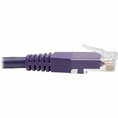 Tripp Lite Cat6 Cat5e Gigabit Molded Patch Cable RJ45 M/M 550MHz Purple 6ft