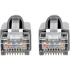 Tripp Lite Cat6a Snagless Shielded STP Network Patch Cable 10G Certified, PoE, Gray RJ45 M/M 1ft 1'