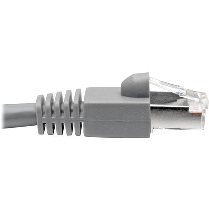 Tripp Lite Cat6a Snagless Shielded STP Network Patch Cable 10G Certified, PoE, Gray RJ45 M/M 1ft 1'