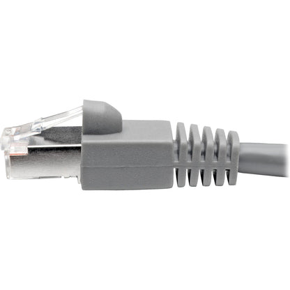 Tripp Lite Cat6a Snagless Shielded STP Network Patch Cable 10G Certified, PoE, Gray RJ45 M/M 1ft 1'