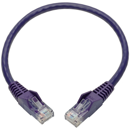 Tripp Lite 1ft Cat6 Snagless Molded Patch Cable UTP Purple RJ45 M/M 1'