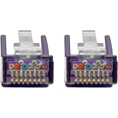 Tripp Lite 1ft Cat6 Snagless Molded Patch Cable UTP Purple RJ45 M/M 1'