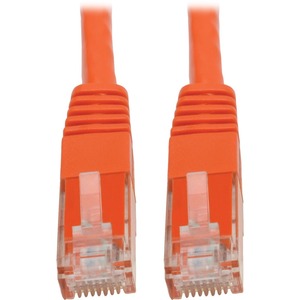 Tripp Lite Cat6 Cat5e Gigabit Molded Patch Cable RJ45 MM 550MHz Orange 25ft 25'