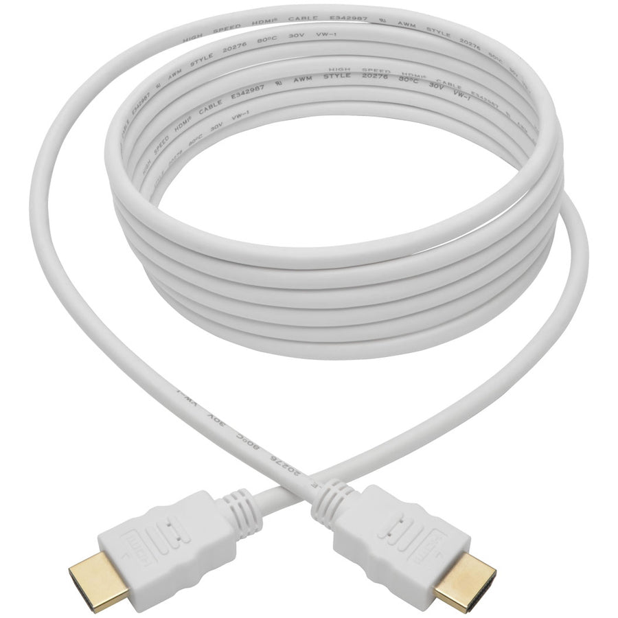 Tripp Lite High Speed HDMI 4K Cable Ultra HD Digital Video M/M White 10ft