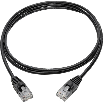 Tripp Lite Cat6a 10G Snagless Molded Slim UTP Patch Cable M/M Black 4ft 4'