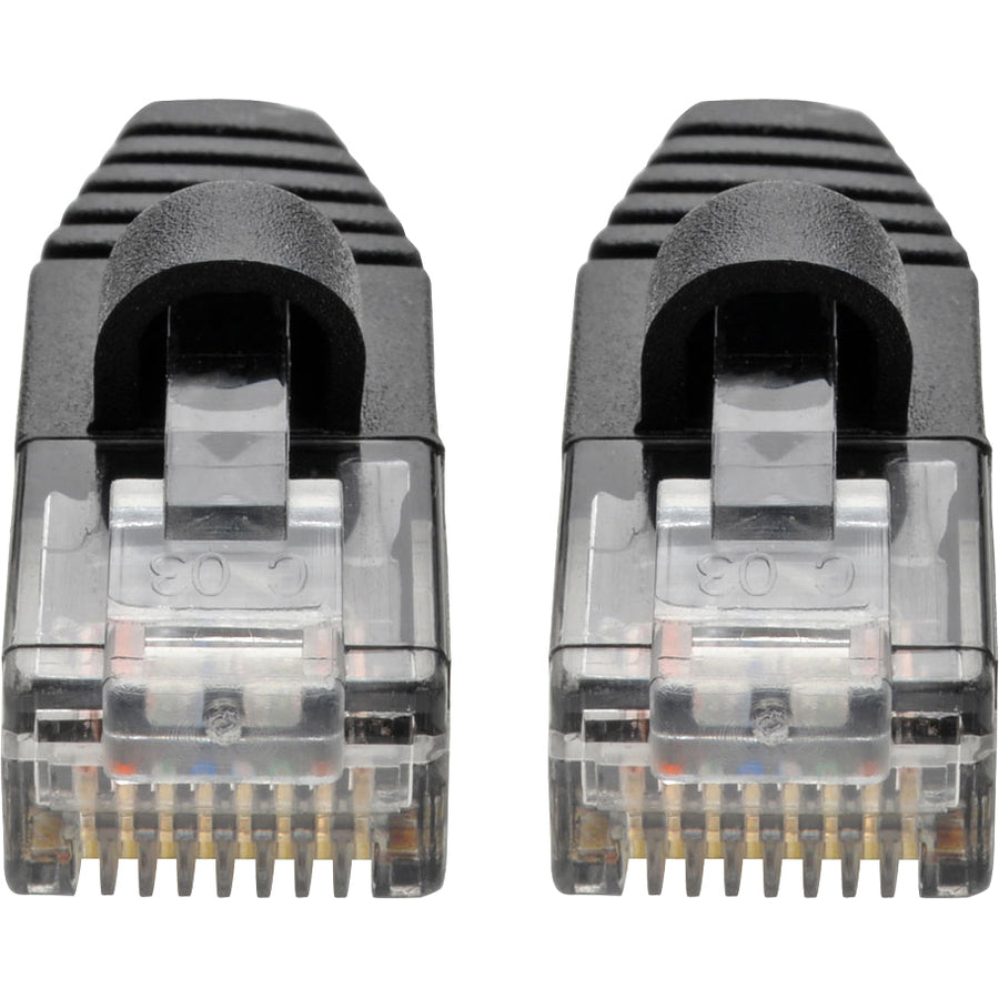 Tripp Lite Cat6a 10G Snagless Molded Slim UTP Patch Cable M/M Black 4ft 4'