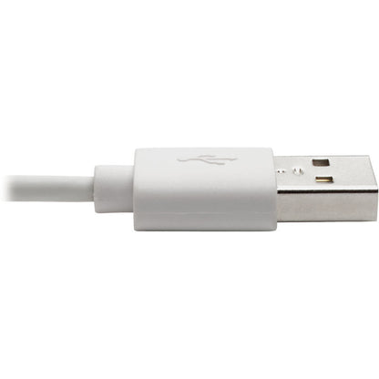 Tripp Lite Lightning to USB Sync Charge Cable Right-Angle for iPhones iPads Apple White 3ft 3'