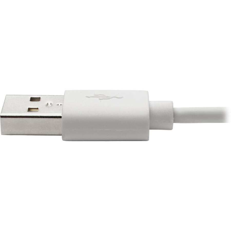 Tripp Lite Lightning to USB Sync Charge Cable Right-Angle for iPhones iPads Apple White 3ft 3'