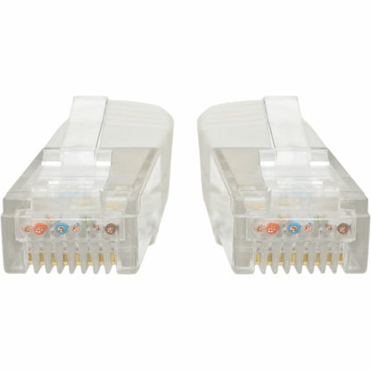 Tripp Lite Cat6 Cat5e Gigabit Molded Patch Cable RJ45 M/M 550MHz White 1ft 1'