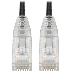 Tripp Lite Cat6 Gigabit Patch Cable Snagless RJ45 Molded Slim Black 15ft