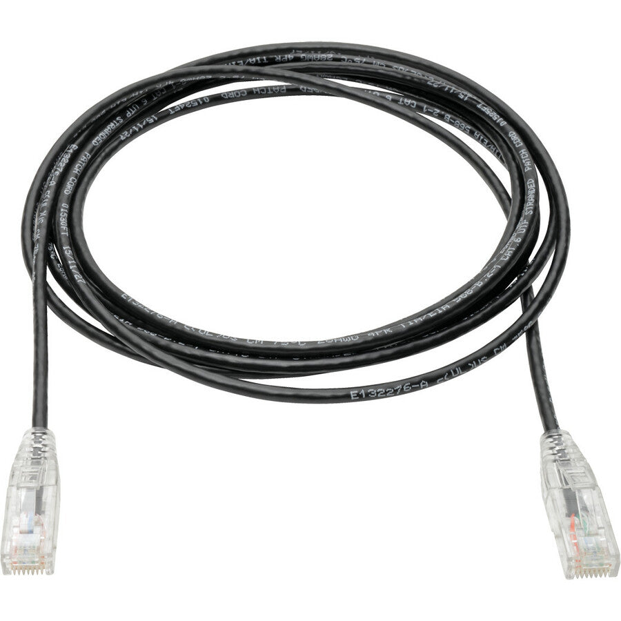Tripp Lite Cat6 Gigabit Patch Cable Snagless RJ45 Molded Slim Black 15ft