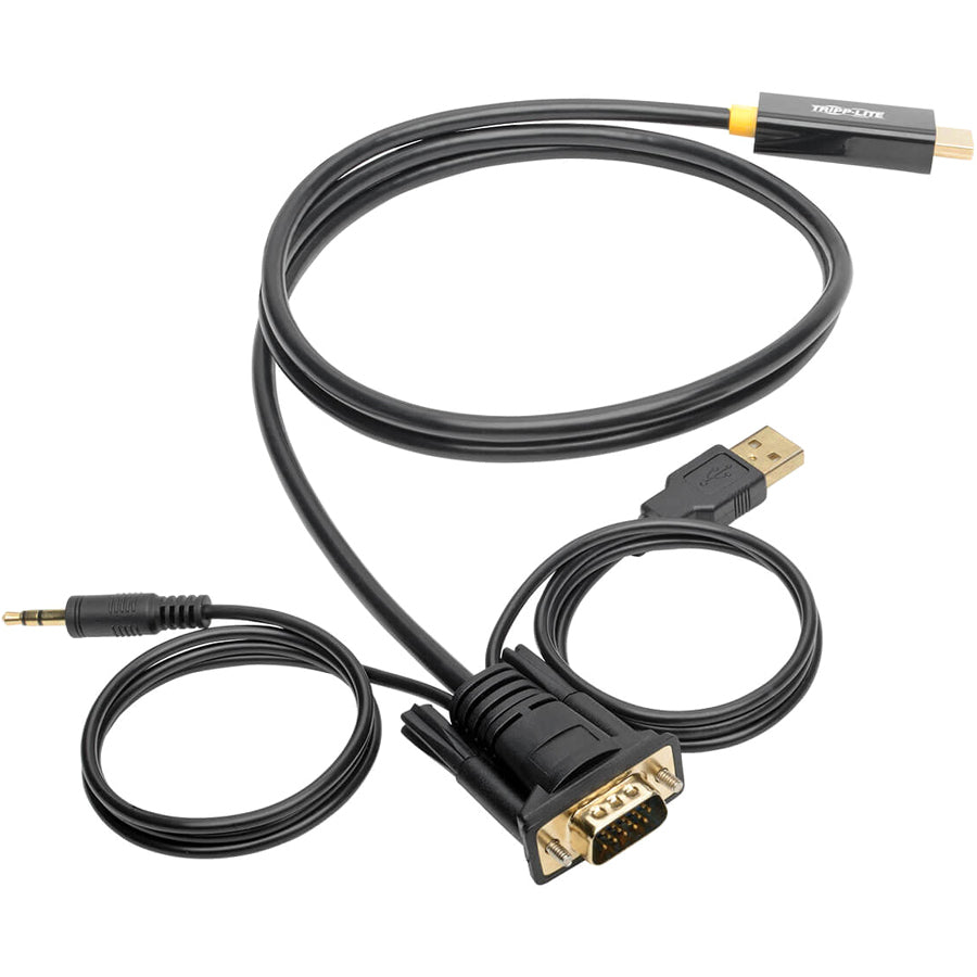 Tripp Lite VGA to HDMI Adapter Converter Cable w Audio & USB Power 1080p 6' 6in