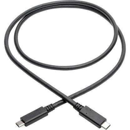 Tripp Lite USB C Cable USB 3.1 Gen 2 w/ 5A Rating 20V M/M USB Type C USB Type-C USB-C 3ft 3'
