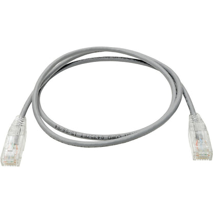 Tripp Lite Cat6 UTP Patch Cable (RJ45) - M/M, Gigabit, Snagless, Molded, Slim, Gray, 3 ft.