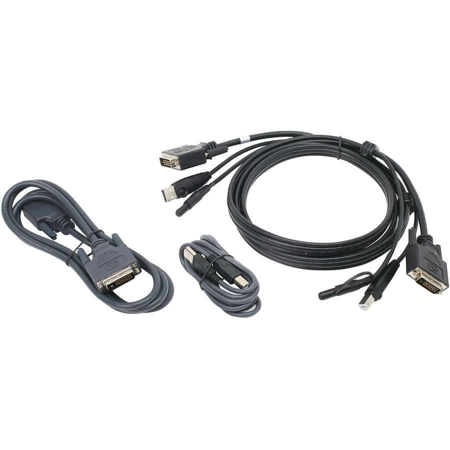IOGEAR 6 ft. Dual View DVI, USB KVM Cable Kit with Audio (TAA)