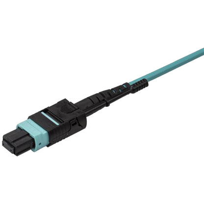 StarTech.com 10m 30 ft MPO / MTP to LC Breakout Cable - Plenum Rated Fiber Optic Cable - OM3 Multimode, 40Gb - Push/Pull-Tab - Aqua Fiber Patch Cable
