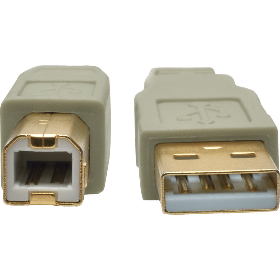 Tripp Lite 15ft USB 2.0 Hi-Speed A/B Cable M/M 28/24 AWG 480 Mbps Beige 15'