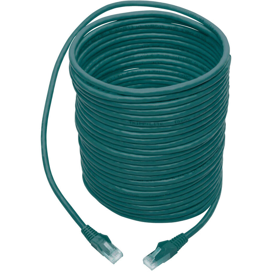 Tripp Lite Cat6 GbE Gigabit Ethernet Snagless Molded Patch Cable UTP Green RJ45 M/M 35ft 35'