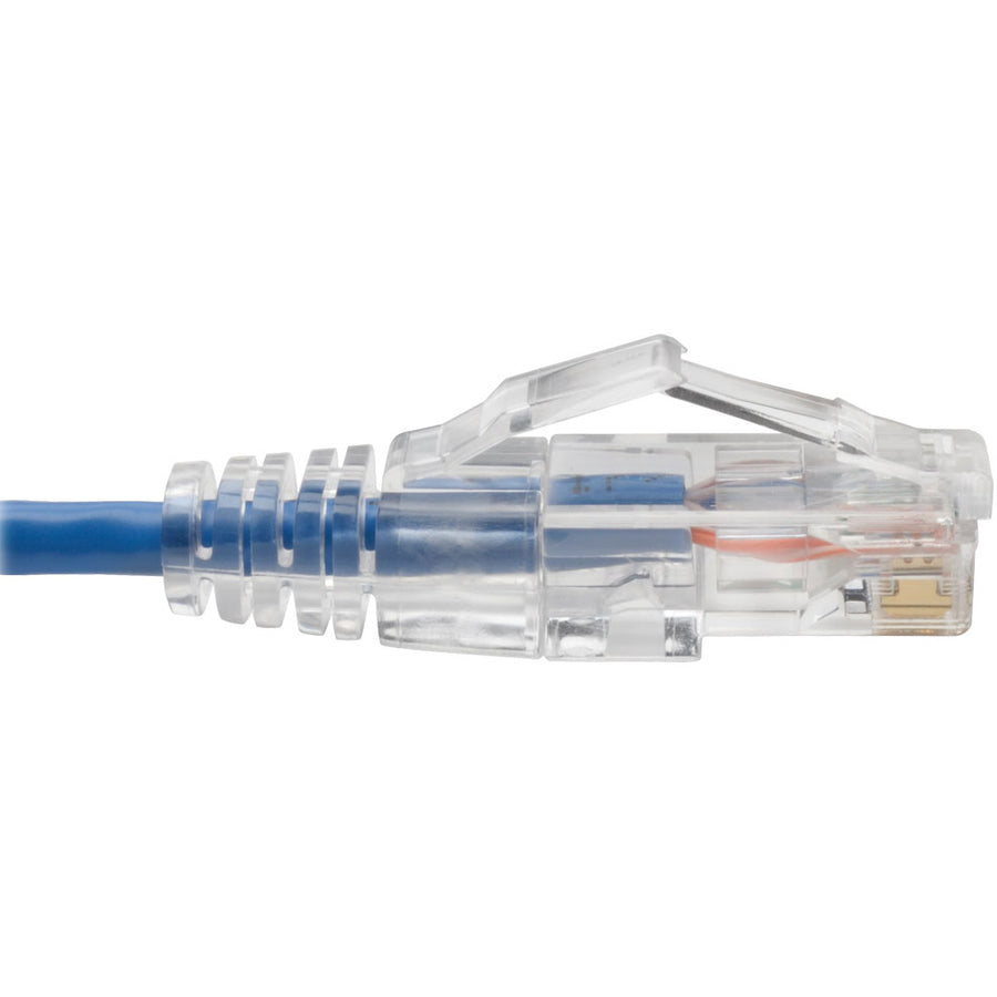 Tripp Lite Cat6 Gigabit Snagless Molded Slim UTP Patch Cable (RJ45 M/M), Blue, 6 in.