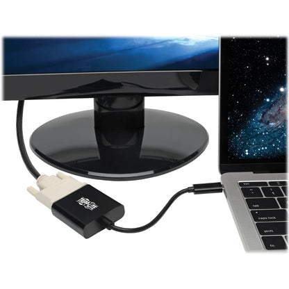 Tripp Lite USB C to DVI Adapter Converter, USB 3.1, Thunderbolt 3, 1080p - M/F, Black, USB Type C, USB-C, USB Type-C