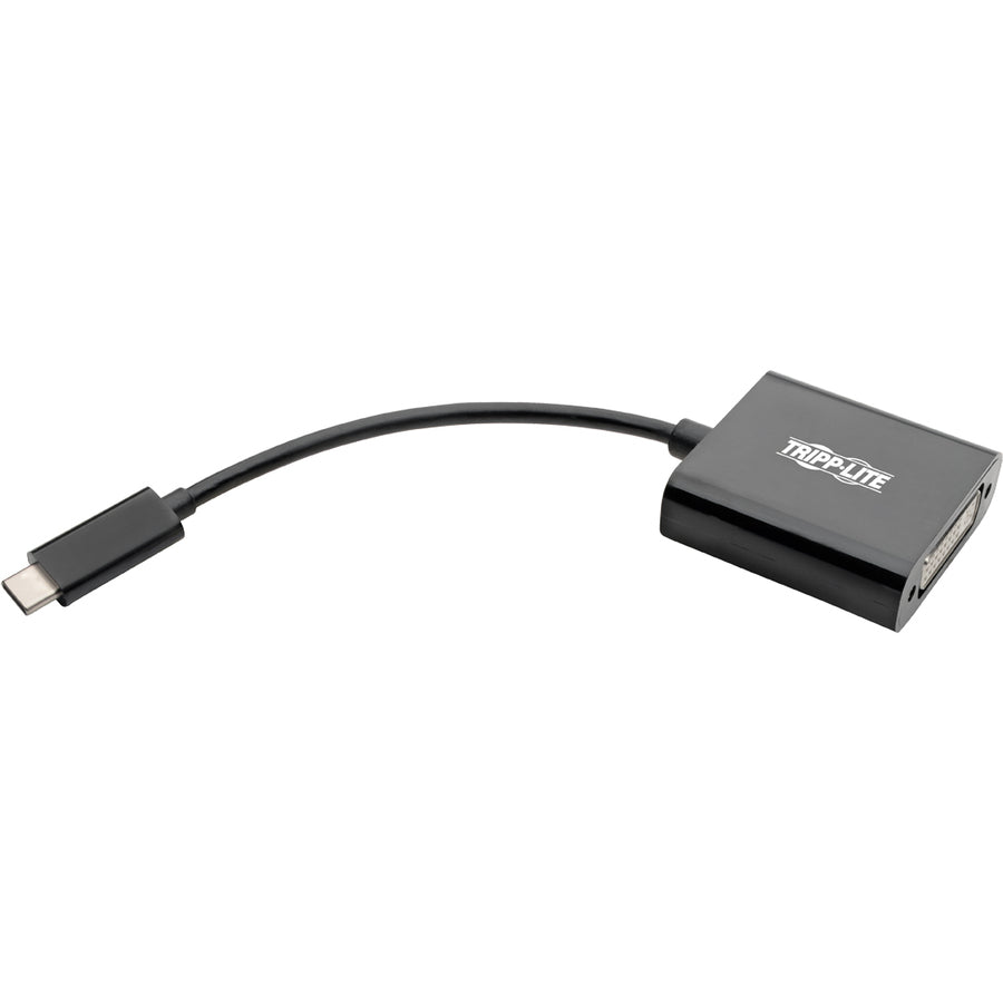 Tripp Lite USB C to DVI Adapter Converter, USB 3.1, Thunderbolt 3, 1080p - M/F, Black, USB Type C, USB-C, USB Type-C