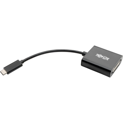 Tripp Lite USB C to DVI Adapter Converter, USB 3.1, Thunderbolt 3, 1080p - M/F, Black, USB Type C, USB-C, USB Type-C