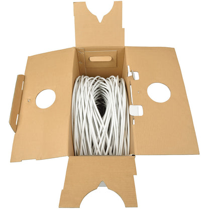Tripp Lite 1000ft RG6/U Quad Shield CMR Rated Coaxial Cable White 1000'