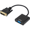 Rocstor Premium DVI-D to VGA Active Adapter - Resolutions up to 1920x1200 - DVI/VGA for Monitor, Projector, Video Device, Notebook, Desktop Computer, 6 Inch - 1 Pack - 1 x DVI-D - 1 x HD-15 Female VGA, - Black - DVI-D TO VGA CONVERTER ADAPTER 1920X1200