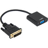 Rocstor Premium DVI-D to VGA Active Adapter - Resolutions up to 1920x1200 - DVI/VGA for Monitor, Projector, Video Device, Notebook, Desktop Computer, 6 Inch - 1 Pack - 1 x DVI-D - 1 x HD-15 Female VGA, - Black - DVI-D TO VGA CONVERTER ADAPTER 1920X1200