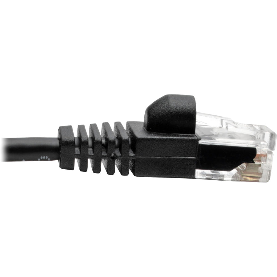 Tripp Lite Cat6a 10G Snagless Molded Slim UTP Patch Cable M/M Black 3ft 3'