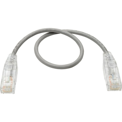 Tripp Lite Cat6 UTP Patch Cable (RJ45) - M/M, Gigabit, Snagless, Molded, Slim, Gray, 1 ft.