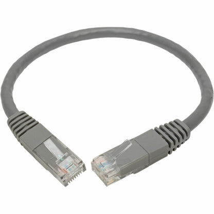 Tripp Lite Cat6 Cat5e Gigabit Molded Patch Cable RJ45 M/M 550MHz Gray 1ft 1'