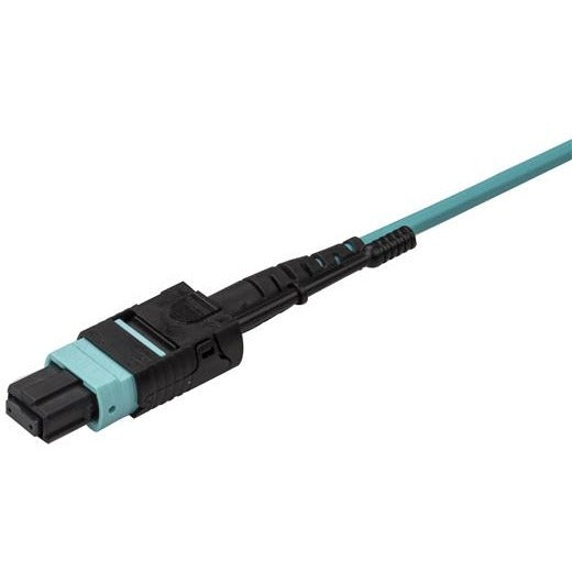 StarTech.com 3m 10 ft MPO / MTP to LC Breakout Cable - Plenum Rated Fiber Optic Cable - OM3 Multimode, 40Gb - Push/Pull-Tab - Aqua Fiber Patch Cable
