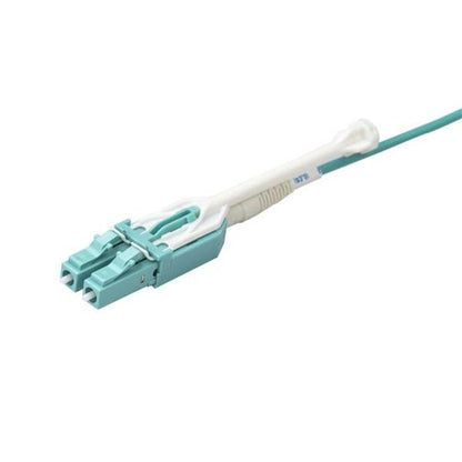 StarTech.com 5m 15 ft MPO / MTP to LC Breakout Cable - Plenum Rated Fiber Optic Cable - OM3 Multimode, 40Gb - Push/Pull-Tab - Aqua Fiber Patch Cable