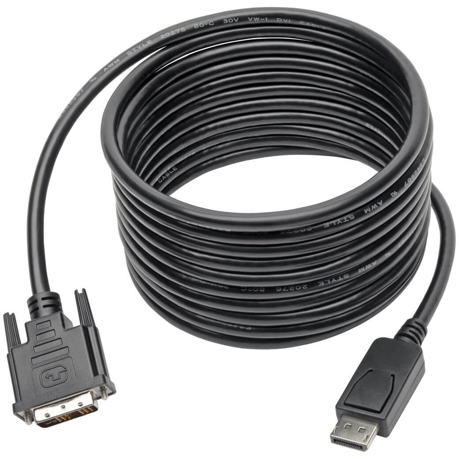 Tripp Lite DisplayPort to DVI-D Adapter Cable DP w/ Latches M/M 1080p 15ft 15'