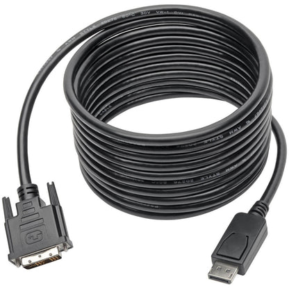 Tripp Lite DisplayPort to DVI-D Adapter Cable DP w/ Latches M/M 1080p 15ft 15'