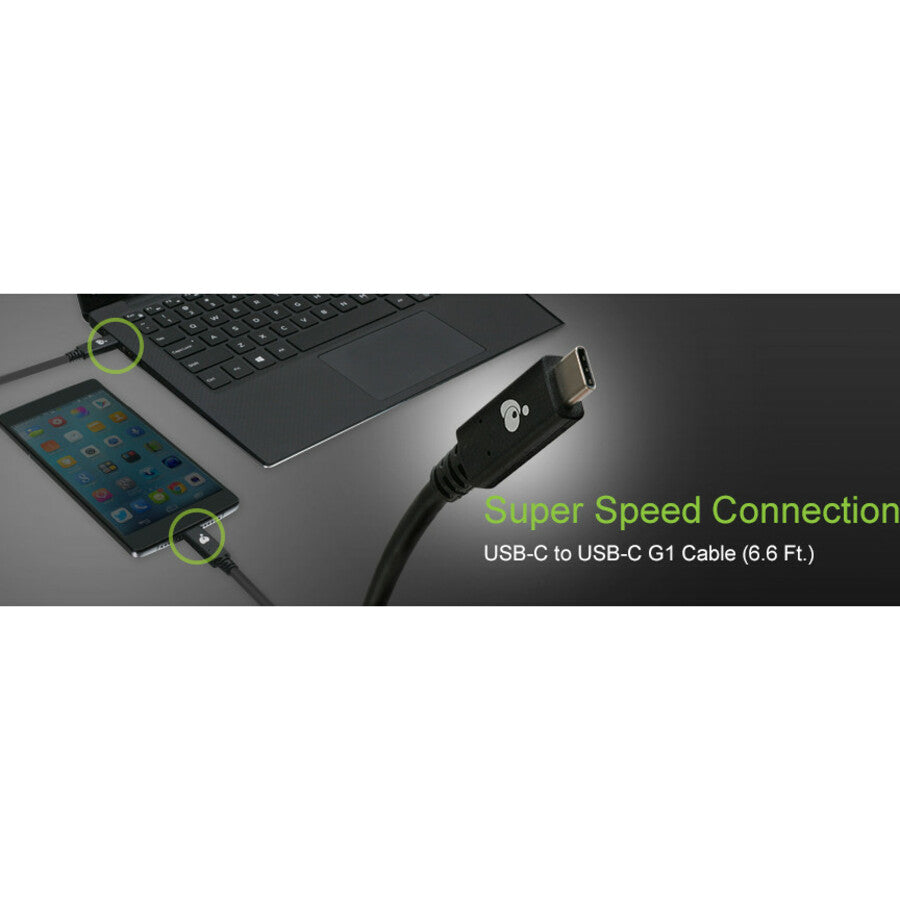 IOGEAR USB-C To USB-C 5 Gbps 6.6 Ft. (2m) Cable