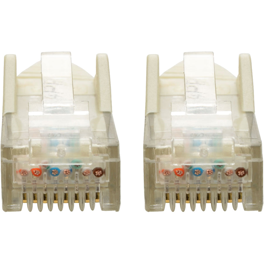 Tripp Lite Cat6 GbE Gigabit Ethernet Snagless Molded Patch Cable UTP White RJ45 M/M 4ft 4'