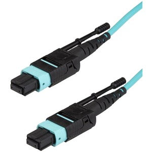 StarTech.com 3m 10 ft MPO / MTP Fiber Optic Cable - Plenum-Rated MTP to MTP Cable - OM3, 40G MPO Cable - Push/Pull-Tab - MPO MTP Cable